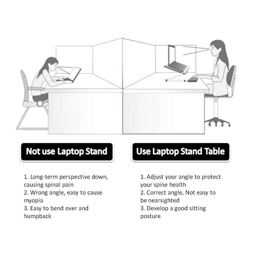 Foldable Laptop Stand Ergonomic Desk Tablet Holder - MIKASO HOME