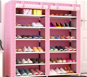 Non-woven Double Row Multi-layer Shoe Cabinet - MIKASO HOME