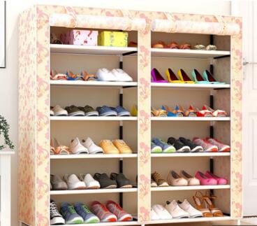 Non-woven Double Row Multi-layer Shoe Cabinet - MIKASO HOME