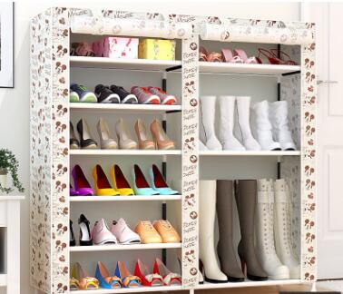 Non-woven Double Row Multi-layer Shoe Cabinet - MIKASO HOME