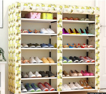 Non-woven Double Row Multi-layer Shoe Cabinet - MIKASO HOME