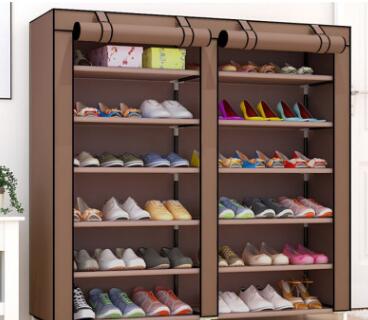 Non-woven Double Row Multi-layer Shoe Cabinet - MIKASO HOME